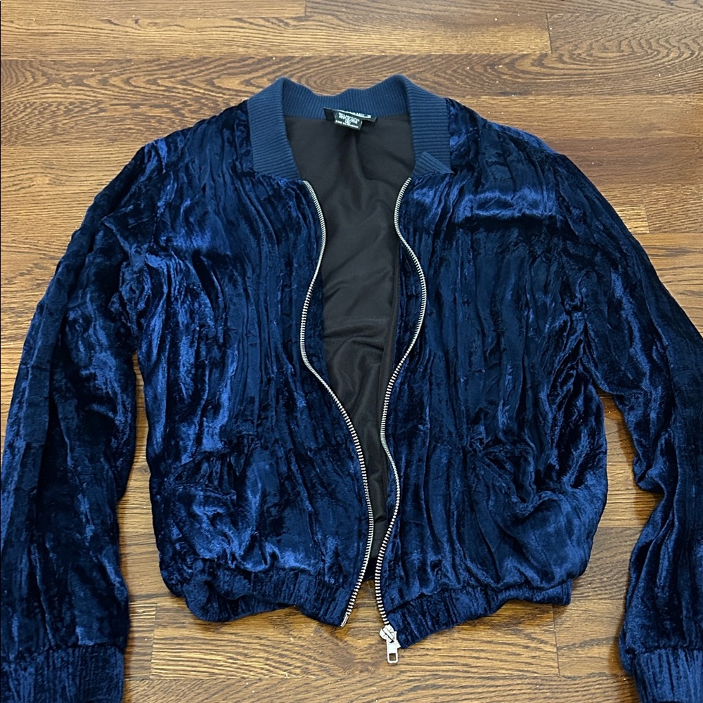 Angie Midnight Blue Velvet Jacket